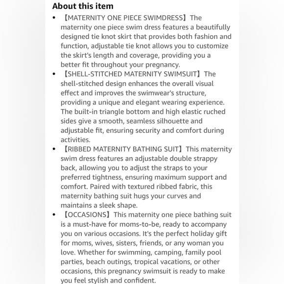 Summer Mae,16,Ribbed Maternity One Piece Swim Dress Pregnancy Tie Knot Skirt - Picture 7 of 10